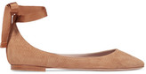Thumbnail for your product : AERIN Embossed Suede Ballet Flats - Tan