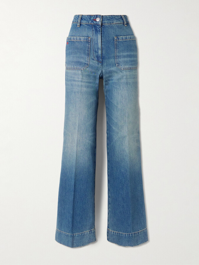 Victoria Beckham Alina High-rise Wide-leg Jeans - Blue