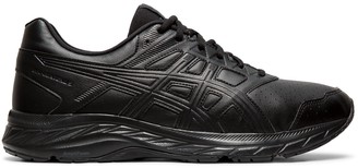 black leather asics
