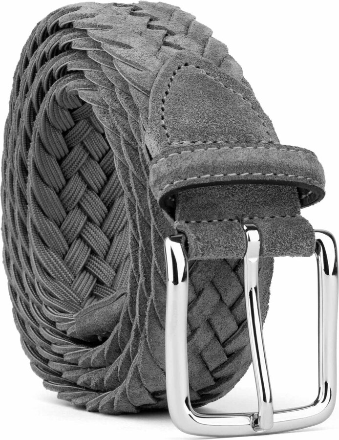 Dalgado Braided Suede Belt Grey Francesco ShopStyle