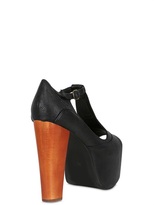 Thumbnail for your product : Jeffrey Campbell 120mm Foxy Leather T-Strap Sandals