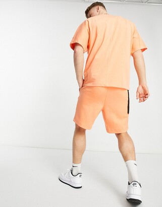 nike orange fleece shorts