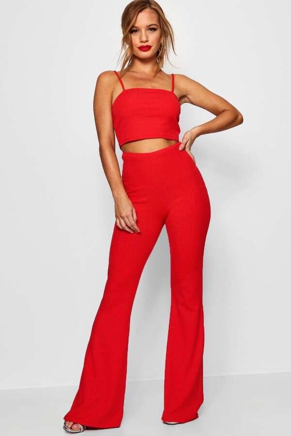 red petite trousers