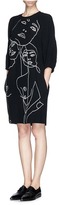 Thumbnail for your product : Nobrand Intarsia graphic shift dress