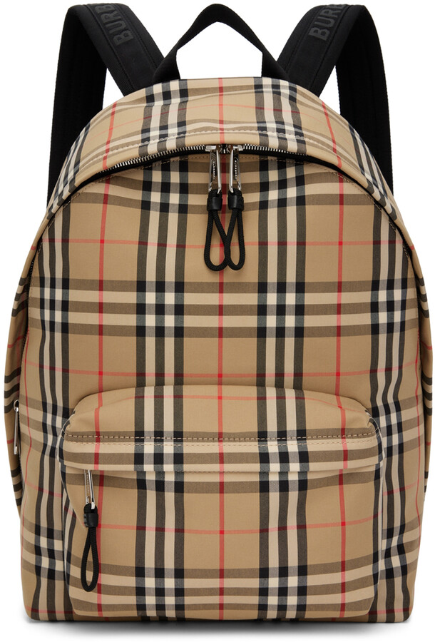 Burberry - Men's Murray Archive Check Backpack - Black