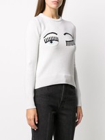 Thumbnail for your product : Chiara Ferragni Flirting logo embroidered jumper