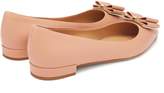 Thumbnail for your product : Ferragamo Zeri Leather Ballet Flats - Womens - Beige