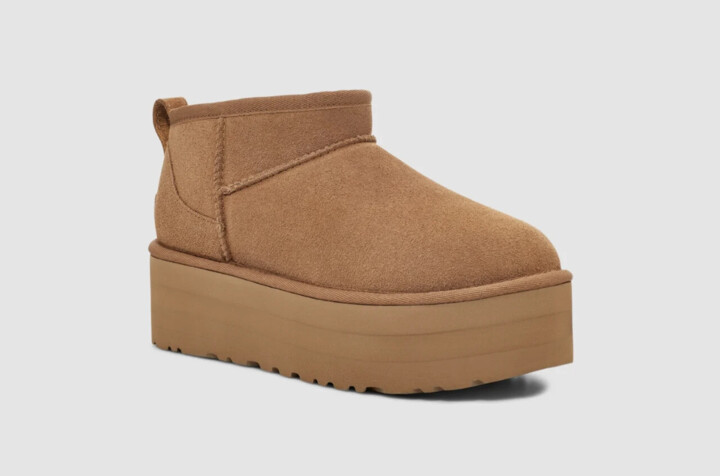 UGG Classic Ultra Mini 1135092-CHE Womens 5 Chestnut Suede Platform Boot GBNC453