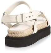 Thumbnail for your product : 3.1 Phillip Lim Noa Croc-Embossed Leather Platform Sport Sandals