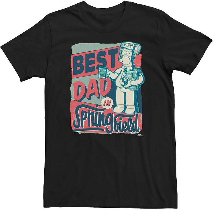 Licensed Character Big & Tall The Simpsons Homer Best Dad In Springfield Tee