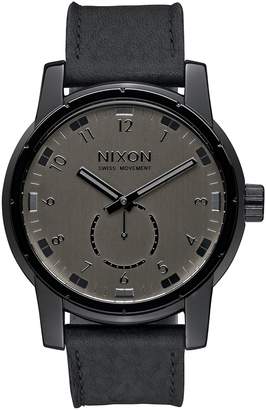 Nixon Men's Patriot Leather Watch, 45mm
