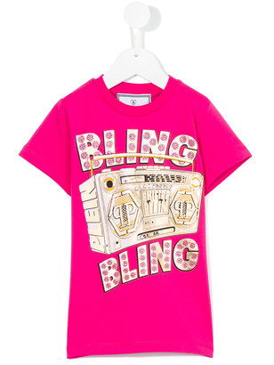 Philipp Plein Junior Bling Bling print T-shirt