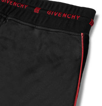 Givenchy Logo-Trimmed Fleece-Back Jersey Drawstring Sweatpants - Men - Black