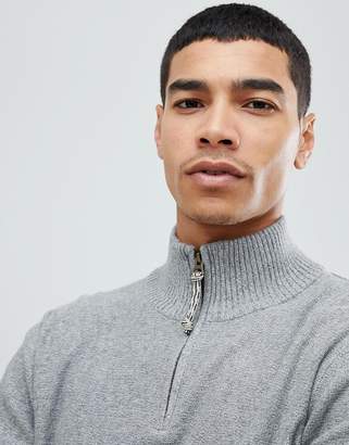 Jack and Jones Vintage Knitted Jumper With High Zip Neck