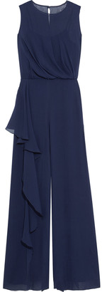 navy blue silk jumpsuit
