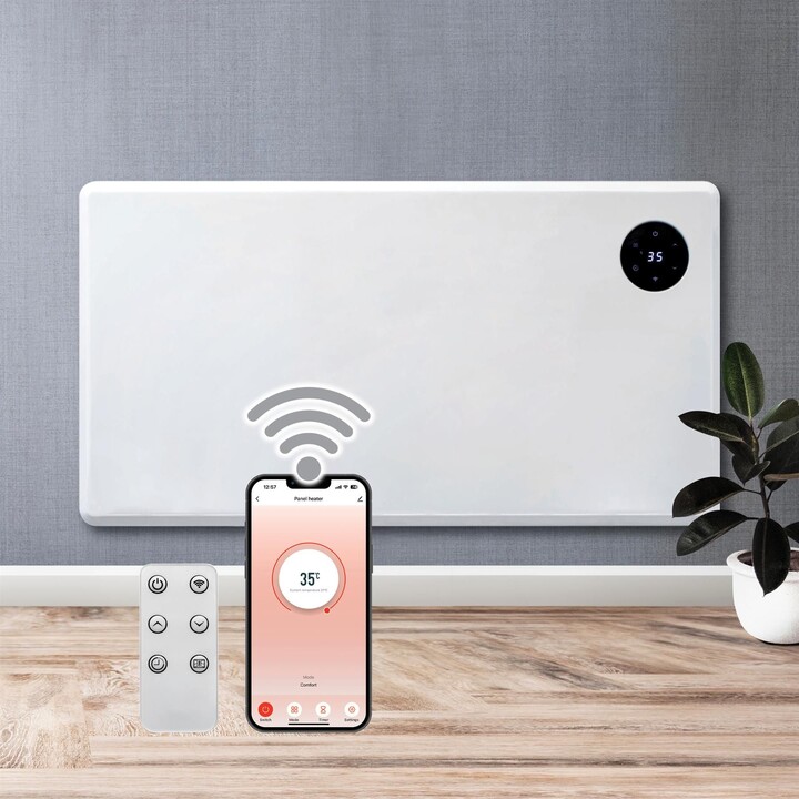 Wall Mounted Electric Radiator With Timer PURUS 1500W WIFI