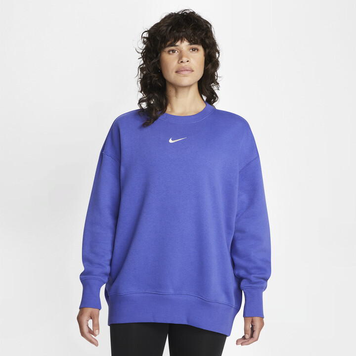 Nike Women's Sportswear Phoenix Fleece Oversized Crewneck Sweatshirt in  Blue - ShopStyle