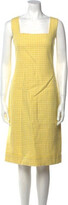Plaid Print Knee-Length Dress 