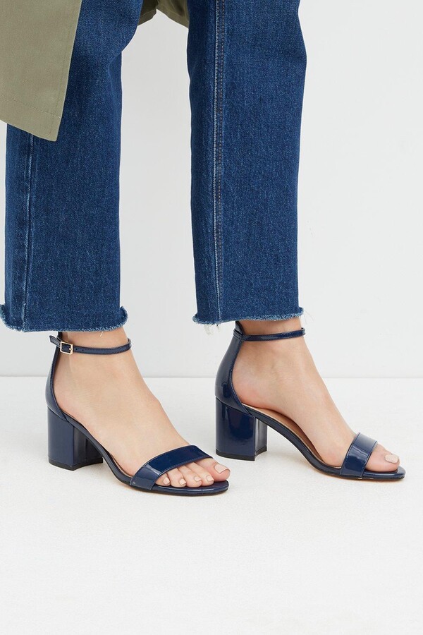 navy blue wide width sandals