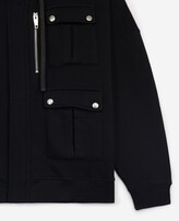 Thumbnail for your product : The Kooples Zipped black sweatshirt with hood and pockets