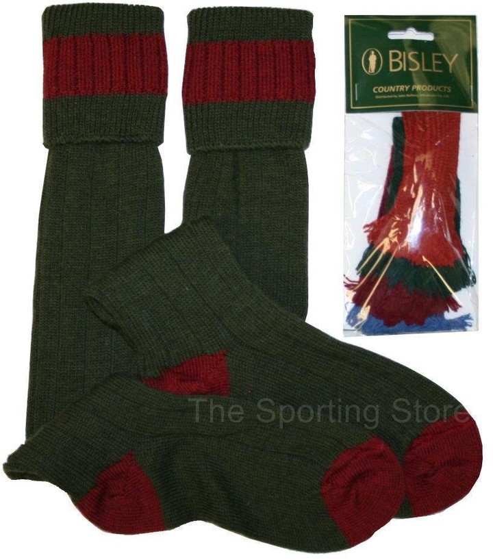 Bisley Shooting Breek Socks in Olive & Cassat 
