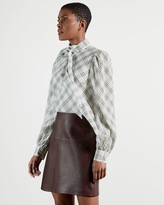 Thumbnail for your product : Ted Baker Check Pussy Bow Blouse