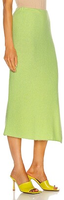 The Elder Statesman Heavy Slit Skirt in Green