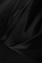Thumbnail for your product : Safiyaa Amina Stretch-silk Satin And Crepe Gown - Black