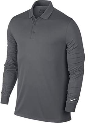 Nike Mens Victory Long Sleeve Polo Shirt (2XL) (Black/White)