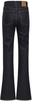 Jacquemus High Waist Cotton Denim Straight Jeans