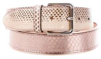 Dolce & Gabbana Snakeskin Buckle Belt