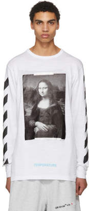Off-White White and Black Diagonal Monalisa T-Shirt