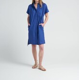 Pintuck Day Dress In Royal Blue 