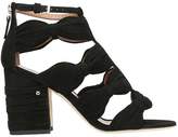 Thumbnail for your product : Laurence Dacade Ruched Black Suede T-strap Sandal