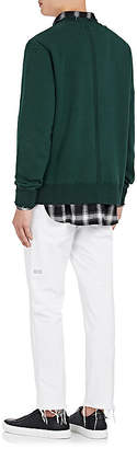 Ovadia & Sons Men's Distressed Cotton-Blend Fleece Sweatshirt