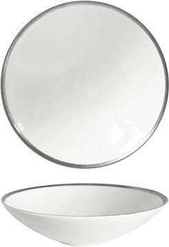 Twig New York Platinum Edge 2 Piece 8" Soup/Pasta Bowls Set