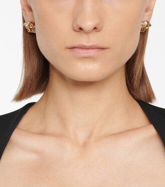 Versace Palazzo Dia Crystal embellished earrings - ShopStyle