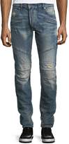 Thumbnail for your product : Pierre Balmain Distressed Skinny Moto Jeans