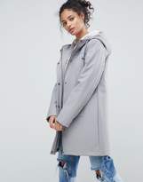 Thumbnail for your product : ASOS Design DESIGN borg lined raincoat