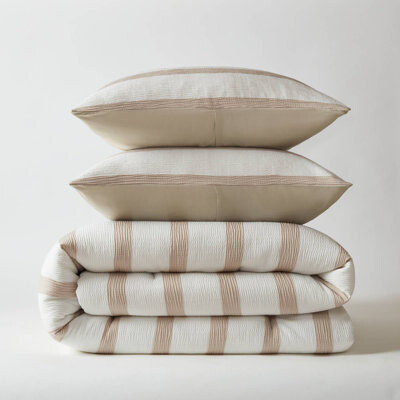 Xylbina Yarn-dyed King Bedding Sets With Modern Stripes For All-season Comfort
