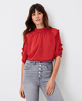blush chiffon top
