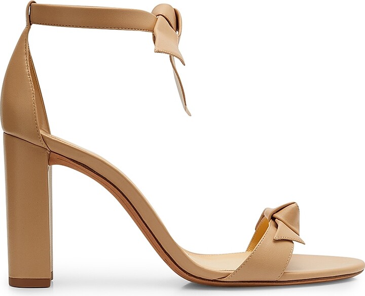 Alexandre Birman Women's Clarita 90MM Knotted Leather Sandals - Beige - Size 6