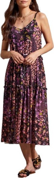 Women's Tribal Wear 2 Ways Midi Shift Dress Small Coral