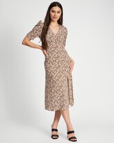 Thumbnail for your product : Only Women's Brown Midi Dresses - Rose 2-4 Calf Slit Dress - Size One Size, L at The Iconic