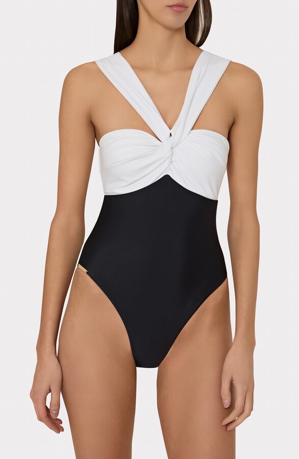 Milly Betsy Colorblock One-Piece Swimsuit