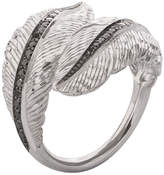 Thumbnail for your product : Michael Aram Sterling Silver Feather Bypass Ring with Diamonds