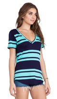 Thumbnail for your product : Bobi Light Weight Jersey Striped Pocket Tee