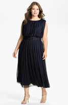 Thumbnail for your product : Alex Evenings Blouson Mesh Midi Gown (Plus Size)