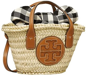 ella straw mini tote