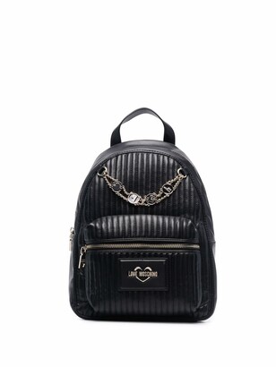 Love Moschino Logo-Plaque Backpack